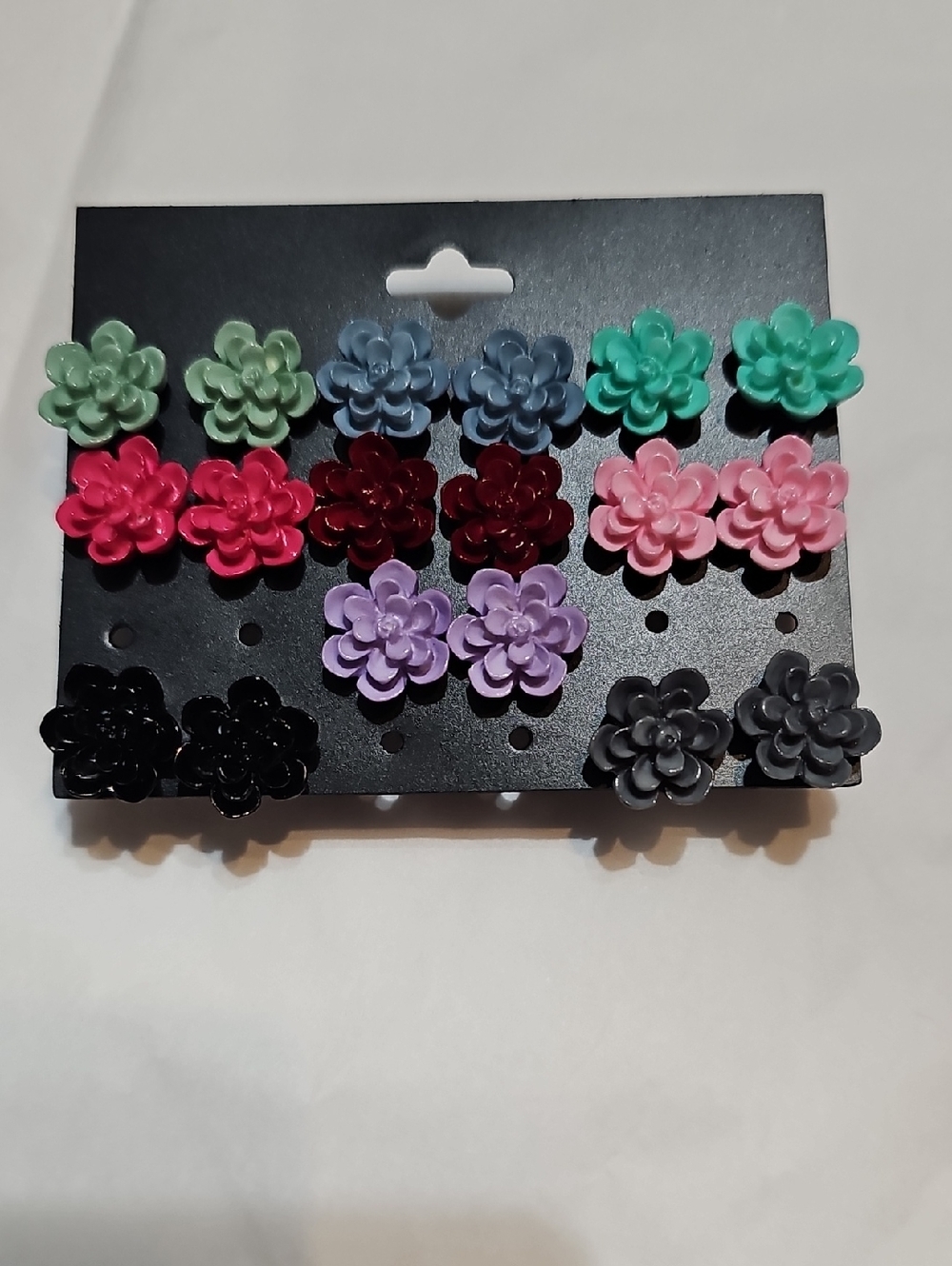 9 Pairs Floral Earrings Flowers